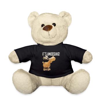 Droll orignal motif animal Scandinavie dicton d’orignal - Nounours - noir - Devant