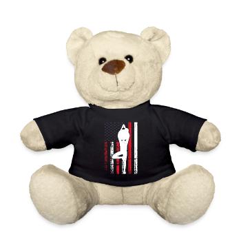 Yoga Meditation - America Flag with yoga pose - Teddy - Schwarz - Vorne