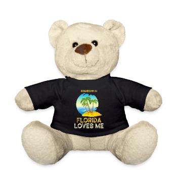 Quelqu’un en Floride m’aime - Nounours - noir - Devant