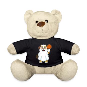 Hund Halloween Basketball - Teddy - Schwarz - Vorne