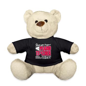Piano Teacher Hugged Piano Teacher - Teddy Bear - black - Front
