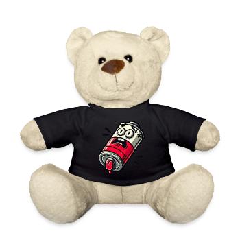 Schwache Batterie Mama Lustiges Elterndesign - Teddy - Schwarz - Vorne