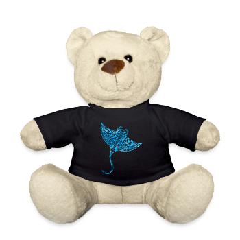 Manta Ray Scuba Diving Marine Deep Sea Creature - Teddy - Schwarz - Vorne