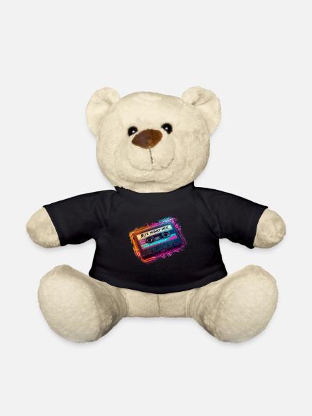 80's Night Mix rétro cassette musique mixtape disco - Nounours - noir