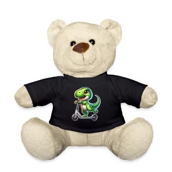 E-Scooter E-Roller Dino T Rex Scooter - Teddy Bear - black - Front
