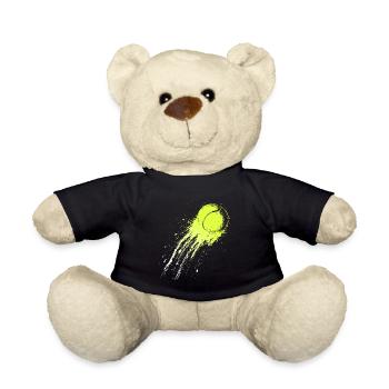 Tennisball Tennis Geschenk Tennisspieler - Teddy - Schwarz - Vorne