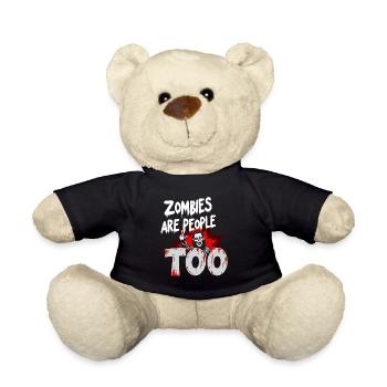 Zombie Apocalypse Humor Lustige Untote Zitate - Teddy - Schwarz - Vorne