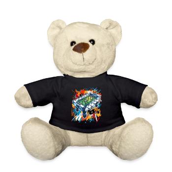 Tischkicker Tischfußball - Teddy - Schwarz - Vorne