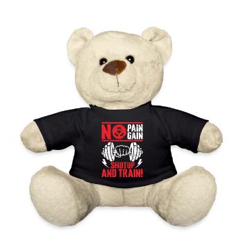 Pas de douleur, pas de gain, Tais-toi et entraîne-toi - Nounours - noir - Devant