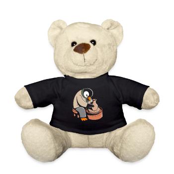Pinguin Töpferei Kunsthandwerk Leidenschaft - Teddy - Schwarz - Vorne
