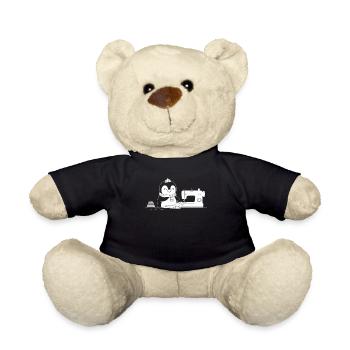 Pingouin mignon cousant avec amour - Nounours - noir - Devant