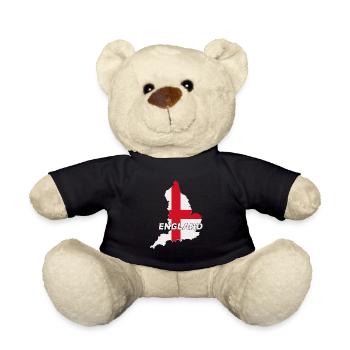 Flag of England, British pride - Teddy Bear - black - Front