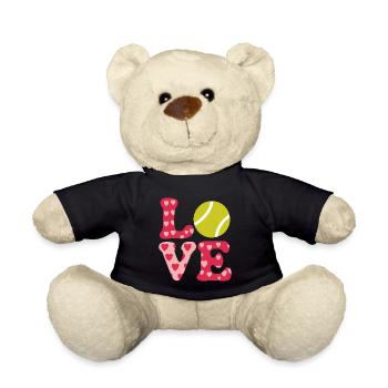 Tennis Spruch Tennisspieler Lustig Tennis Geschenk - Teddy - Schwarz - Vorne