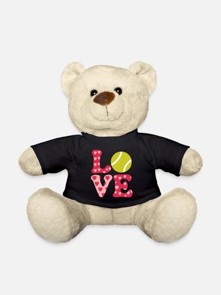 Tennis Spruch Tennisspieler Lustig Tennis Geschenk - Teddy - Schwarz