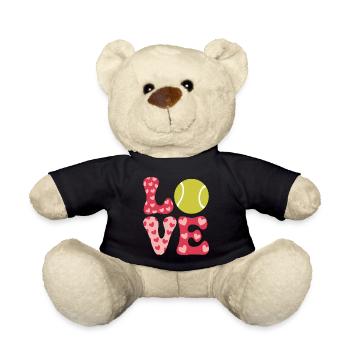 Tennis Spruch Tennisspieler Lustig Tennis Geschenk - Teddy - Schwarz - Vorne