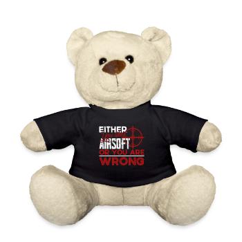 Airsoft Either You Like Airsoft Or Wrong - Teddy Bear - black - Front
