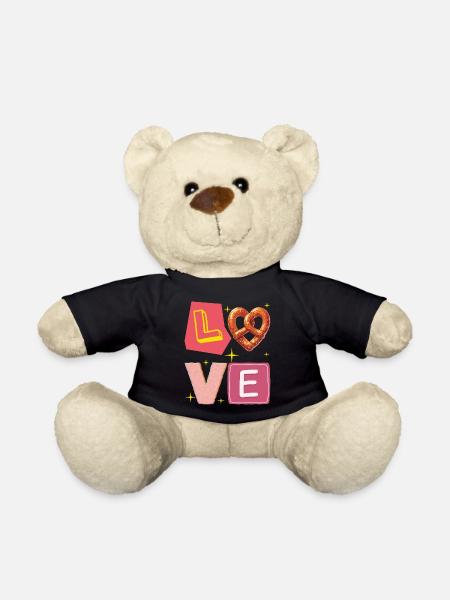 Pretzel Love – Love Cute and Gourmet Version - Teddy Bear - black