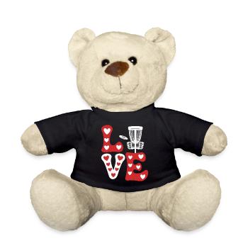 Disc Golf Saying Sports Funny Disc Golf Gift - Teddy Bear - black - Front