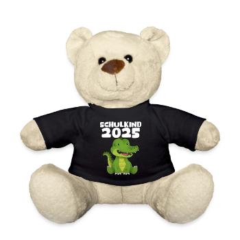School Child 2025 Young Girls School Enrollment 2025 Decoration - Teddy Bear - black - Front