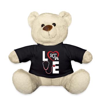 Love Funny Respiratory Therapy Pulmonologist Peds - Teddy Bear - black - Front