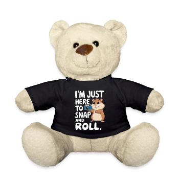 Lustiger Hamster Fotografie Spruch - Teddy - Schwarz - Vorne