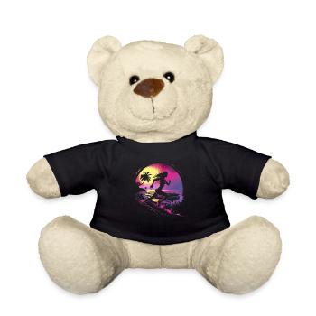 Läuferin Synthwave - Teddy - Schwarz - Vorne