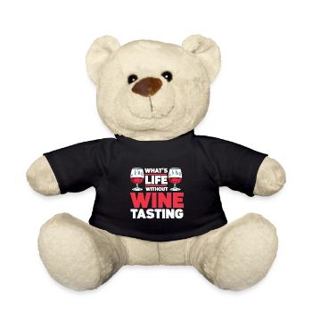 Wine Tasting Funny Wine Lover - Teddy - Schwarz - Vorne