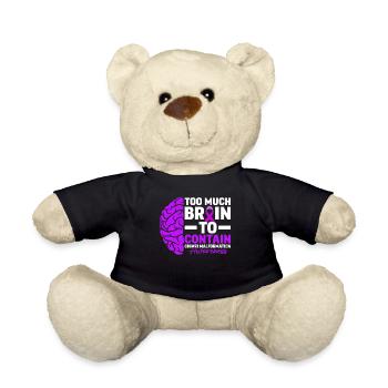Too Much Brain to Contain Funny ACM Chiari - Teddy Bear - black - Front