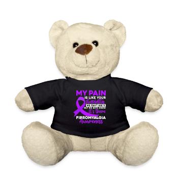 My Pain Is Like Your Stupidity Purple - Teddy Bear - black - Front