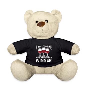 Wine Tasting Funny Wine Lover - Teddy - Schwarz - Vorne
