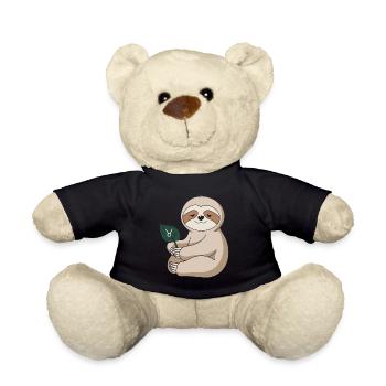 Confortable taureau paresseux avec feuille du zodiaque - Nounours - noir - Devant