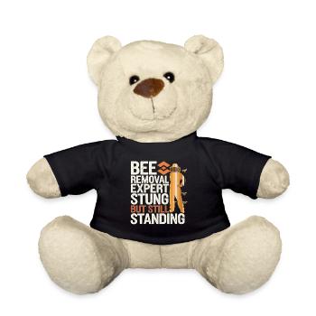 Bee Removal Specialist Live Swarm Rescue - Teddy Bear - black - Front