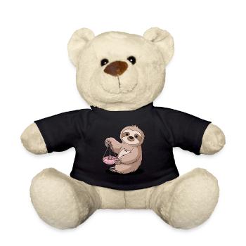 Libra Sternzeichen Faultier mit Waage - Teddy - Schwarz - Vorne