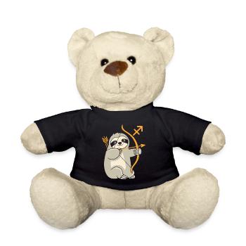 Schütze Sternzeichen Faultier Motiv Lustig - Teddy - Schwarz - Vorne