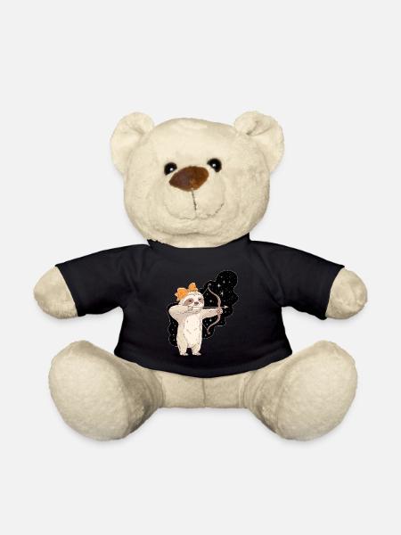 Paresseux du zodiaque Sagittaire avec arc et flèche - Nounours - noir