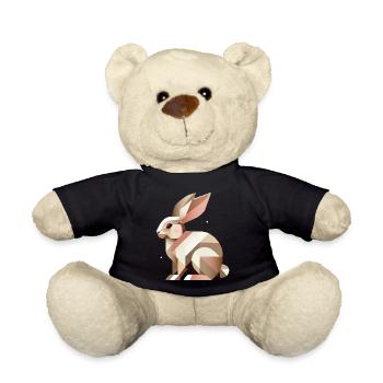 Charming Geometry – The Abstract Rabbit - Teddy Bear - black - Front