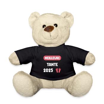 Beste Ankündigung einer Tante Schwangerschaft 2025 - Teddy - Schwarz - Vorne