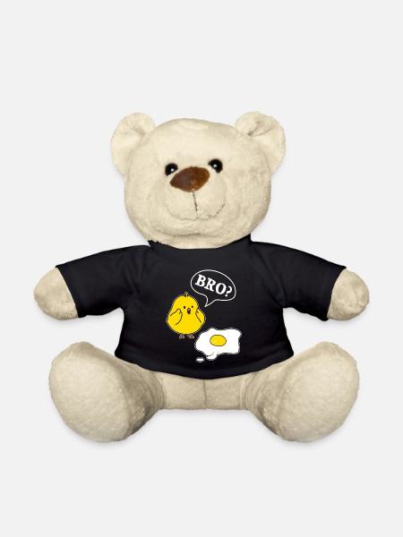 ¿Hermano? Pollitos y huevos Divertido motivo de pollito - Osito de peluche - negro