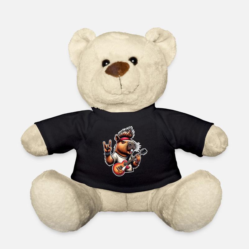 Capybara Rock and Roll Gitarrist - Teddy - Schwarz