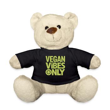 Vegan Vibes Only - Vegan Lifestyle - Teddy Bear - black - Front