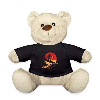 Surferin Sonnenuntergang - Teddy - Schwarz - Vorne