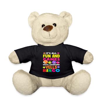 Bingo player fun and play until someone calls bingo - Teddy Bear - black - Front