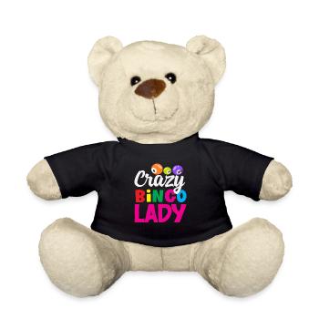 Crazy Bingo Lady Bingo Players - Teddy Bear - black - Front