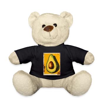 Vintage Avocado Kunst - Teddy - Schwarz - Vorne