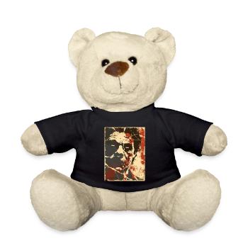 Der gute böse Junge – Grunge-Porträt - Teddy - Schwarz - Vorne