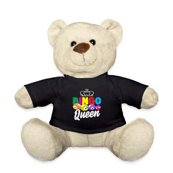 Reine du bingo avec motif de couronne - Nounours - noir - Devant