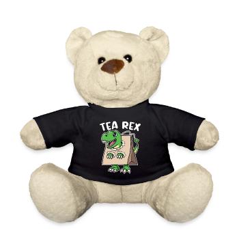T-Rex Tyrannosaurus Rex Tee Trinker Dino mit Tee - Teddy - Schwarz - Vorne