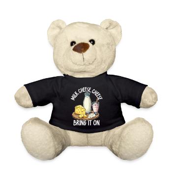 Lactose tolerant Milk lovers Cheese lovers - Teddy Bear - black - Front