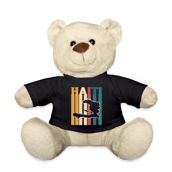 Haiti Haitianer Karibik Urlaub - Teddy - Schwarz - Vorne