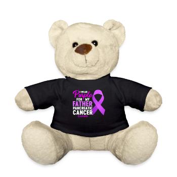 Père Cancer du pancréas Glande endocrine Violet - Nounours - noir - Devant